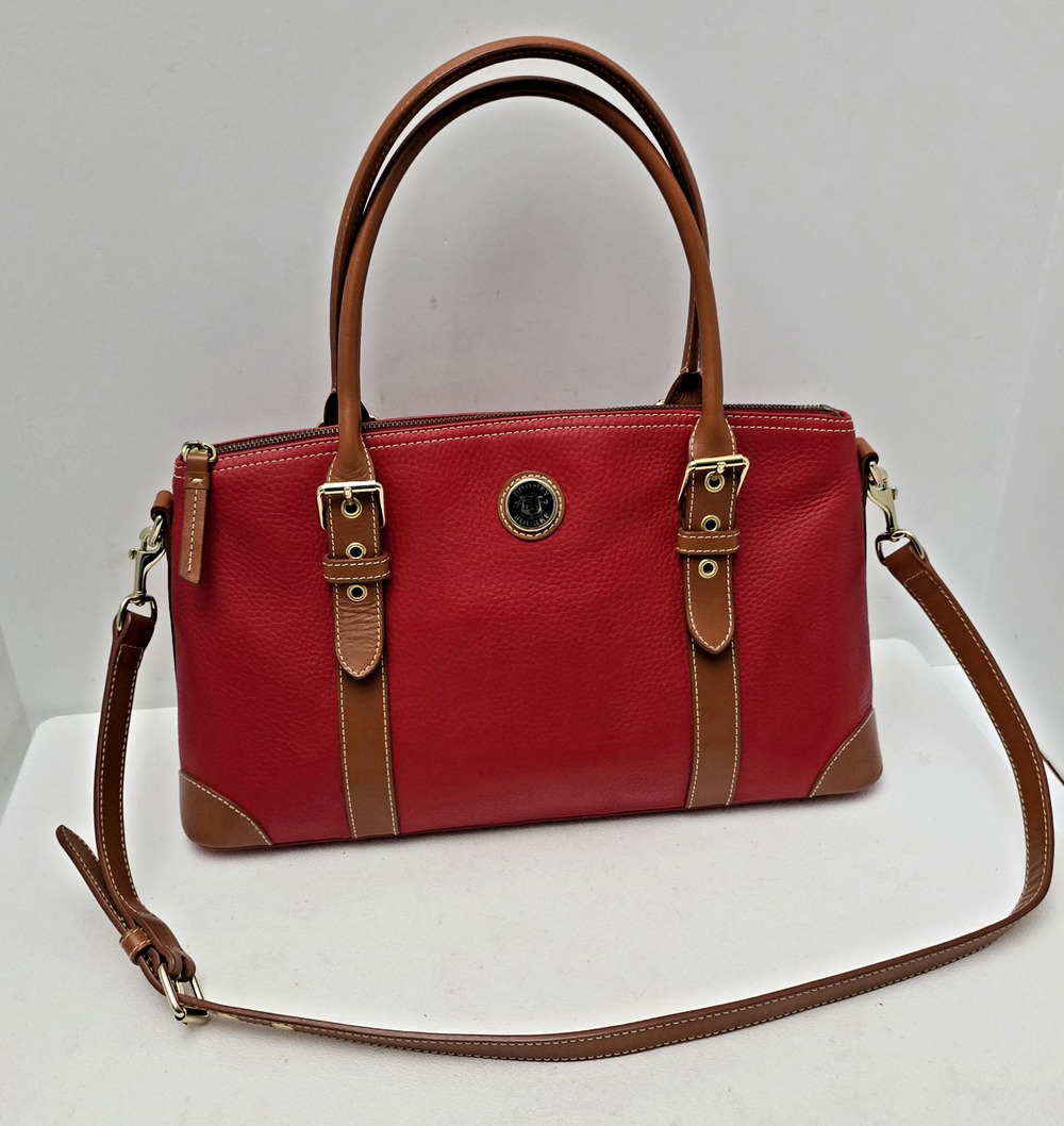 Dooney & Bourke Red Leather Satchel Bag Women's Handbag
